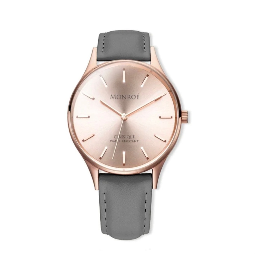 Monroe Watches SOLÉROSE in charcoal leather